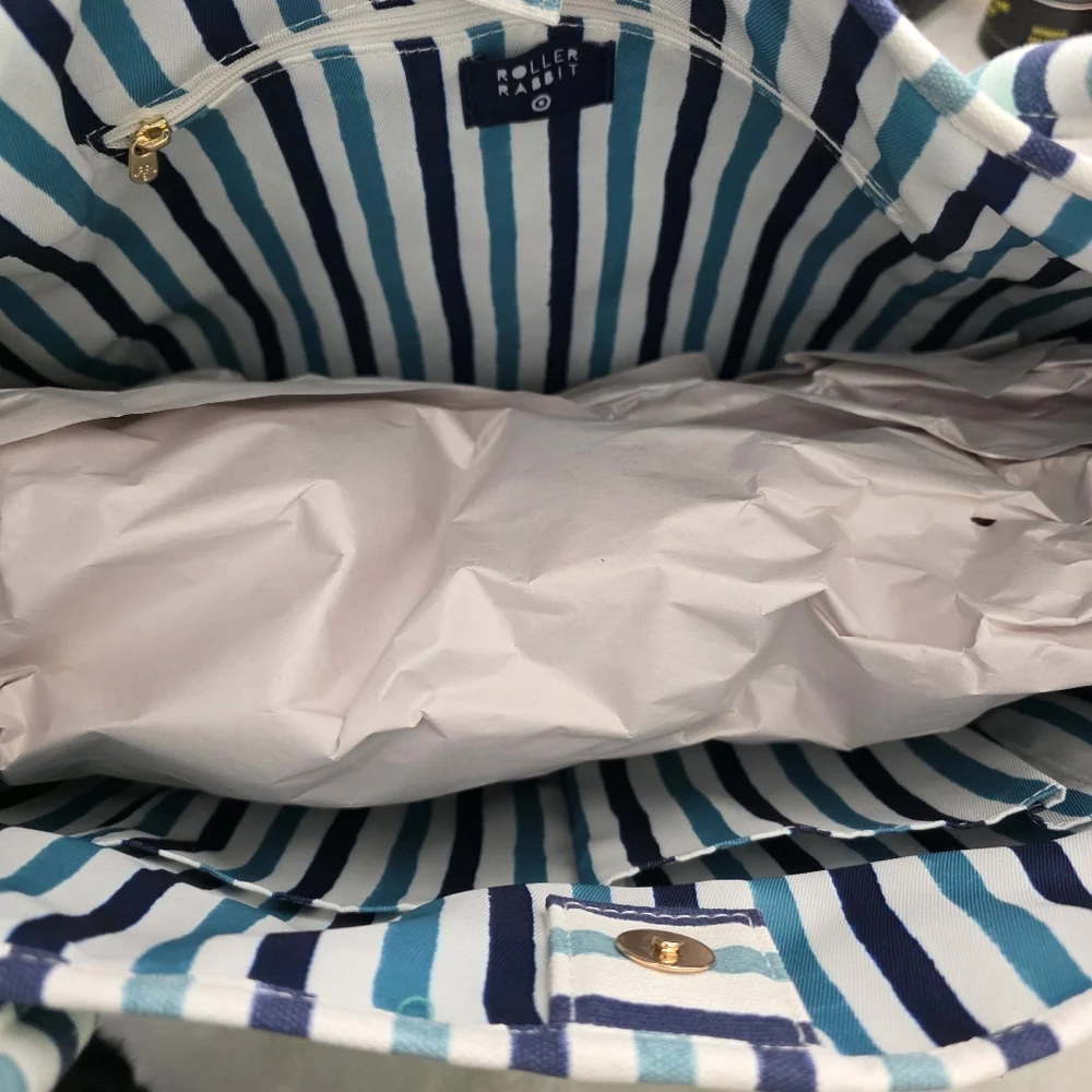 NWT Roller Rabbit Target Star Geo Terry Beach Large Tote Bag - Picture 13 of 13